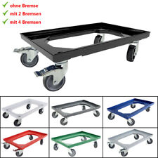 Rollwagen Transportwagen f. Eurobox 60 x 40 cm Euroroller m. 4 Lenkrollen Farben