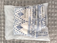 Hübsches leichtes langes Sommerkleid in Gr. M, weiß mit blauem Muster #Neu# OVP