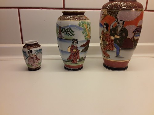 Asiatische satsuma vase - asiatische,