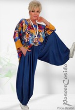 LAGENLOOK Jeans-Look Ballon-Hose blau 46 48 50 52 54 56 58 L-XL-XXL-XXXL