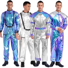 DE Herren Astronaut Ganzkörperanzug Overall Einteiler Weltall Raumfahrer Anzug