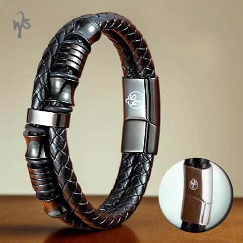 Wsesto herren armband leder - herren,