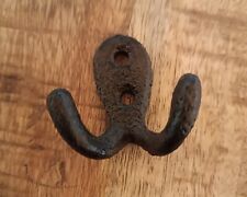 Kleiner doppelter Wandhaken   Gusseisen Kleiderhaken Handtuchhaken Antiklook