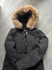 Original WOOLRICH Arctic Parka Damen Gr M schwarz mit abnehmbarem Pelz