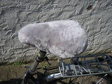 Lammfell fahrradsattel - lammfell,