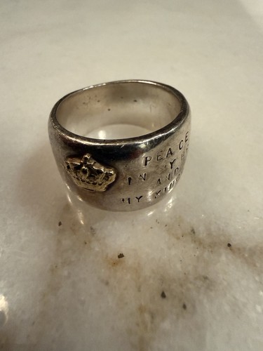 Grober silberring mit 18k gold - silberring,
