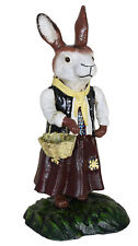 Hase Antik Osterhase mit Korb Frühling Hasenfigur Ostern Landhausstil Osterfigur