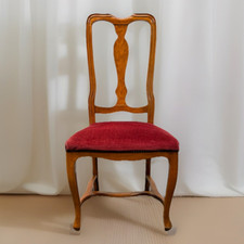 1 von 4 "Queen Anne" Stuhl Hochlehner Art Deco Barock Vintage Esszimmer Büro