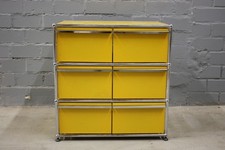 USM Haller Doppel-Container gelb 6 Schubladen Rollcontainer Regal Sideboard