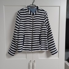 Zabaione Damen Sommer Jacke blau weiß Größe L TOP 2-3 mal getragen