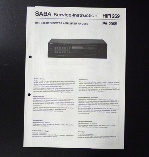 Original saba 2065 power - pa-2065,