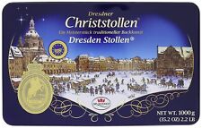 Echter Dresdner Stollen Christstollen in Geschenkdose Dr. Quendt 1kg 