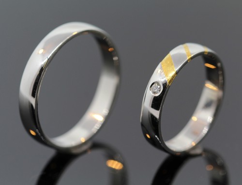 Paar trauringe brillant - 1,