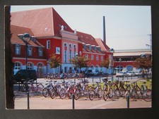 Frankfurt (Oder) Bahnhof Fahrräder Ansichtskarte AK Postkarte