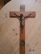 Jesus Christus Kreuz Holz Wandkreuz Kruzefix INRI PAX