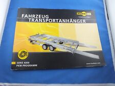 Prospekt Humbaur  Fahrzeug KFZ Transport Anhänger von 750 kg - 3,5 t 4.11.2012