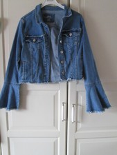 Bolero - Jeansjacke mit ausgestellten Ärmeln - Gr 38