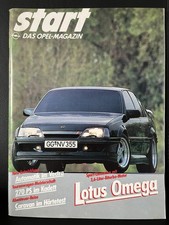 Lotus Omega Opel Magazin start mit Poster 02/1989