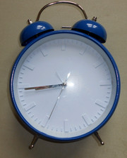 XXL Wecker - Glocken-Wecker - Blau - Retro -