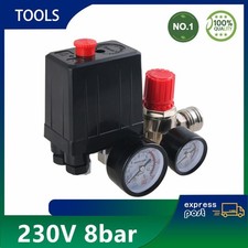 Neu Druckregler mit Druckschalter für Kompressor Kompressorschalte 230V 8bar