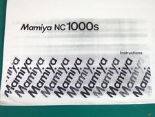 MAMIYA NC-1000S OWNER'S MANUAL Photocopy - complete 34pp A4