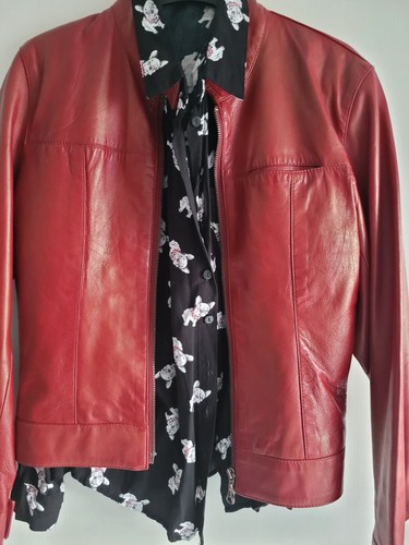 Lederjacke kaminrot 36 - lederjacke,