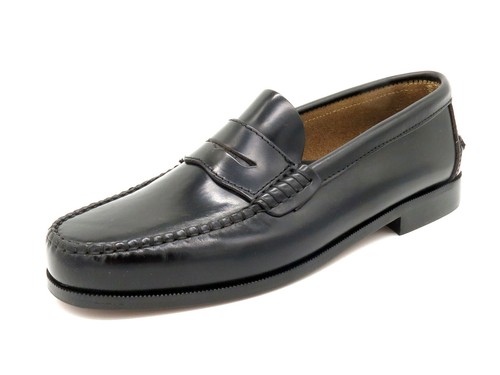 Leder penny loafer - penny, herren