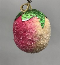 Antiker Christbaumschmuck Watte Glimmer Obst Alt Antik Weihnachten Anhänger