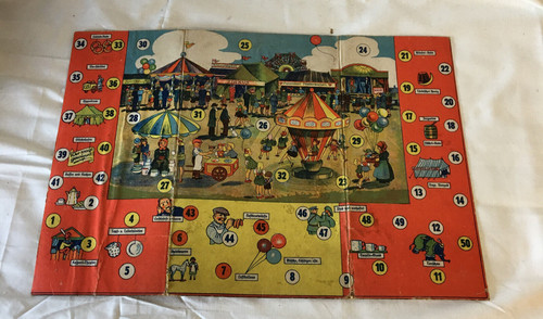 Altes spielbrett jahrmarkt - altes,
