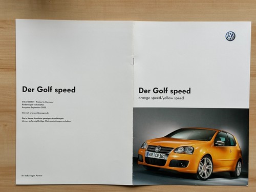 Autoprospekt golf speed - autoprospekt,