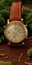 Revue Thommen Greenmark B6423001 Edelstahl Armbanduhr Vintage Chronograph