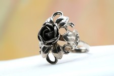 Vintage Tracht Rose Ring 925