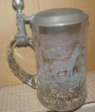 alter Glas-Bierkrug /