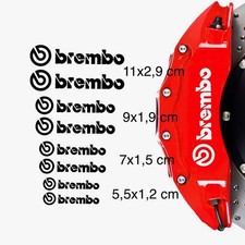8 Stück Brembo Bremssattel Aufkleber - hitzebeständig - weiss