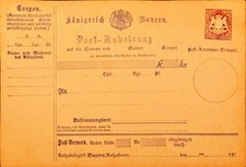 Königreich  Bayern Ganzsache