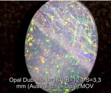Opal Dublette L=16,1 B=12,1 S=3,3 mm (Australischer Opal)