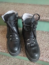 Tommy Hilfiger Damen Schuhe Winter Boots Gr. 42 Schwarz Leder selten getragen