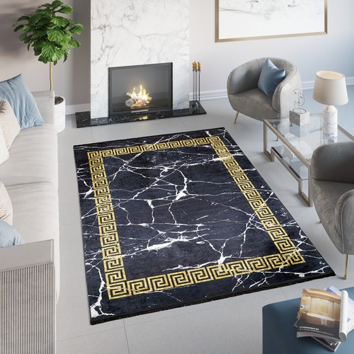 Bedruckter teppich schwarz - teppich,