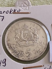 Münzen Marokko 5 Dirhams 1965 Silber Nr.57 Erh.siehe Foto 