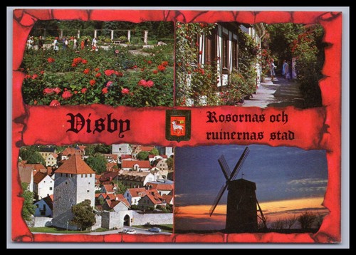 Ansichtskarte visby schweden - ansichtskarte,