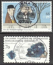 Bund BRD: Mi.-Nr. 2843 + 3198 selbstklebend, Vollstempel  