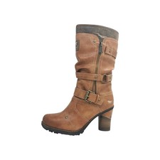 Mustang  Damenschuhe Stiefel Reißverschluss Schaftstiefel  Braun Freizeit