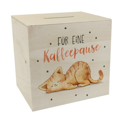 Relaxte katze spardose - spardose, aus