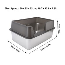 Edelstahl Katzentoilette