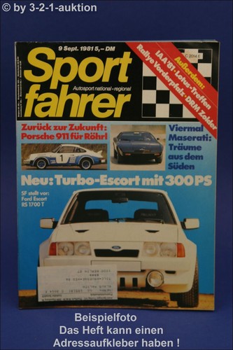 Sportfahrer maserati - 9/81,
