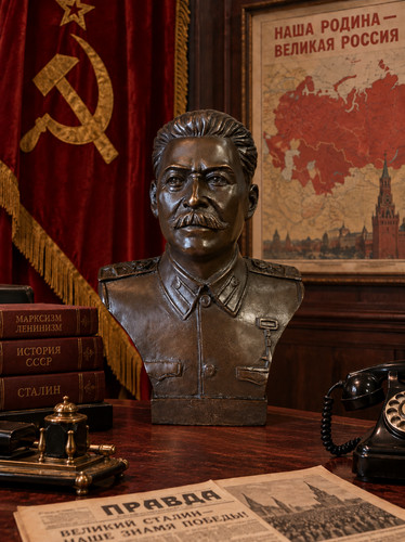 Bronze büste von josef stalin - von,