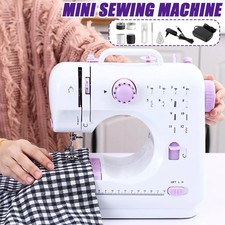 Nähmaschine Elektrische Mini Haushaltsnähmaschine Nähen Stitch Doppellinien NEU