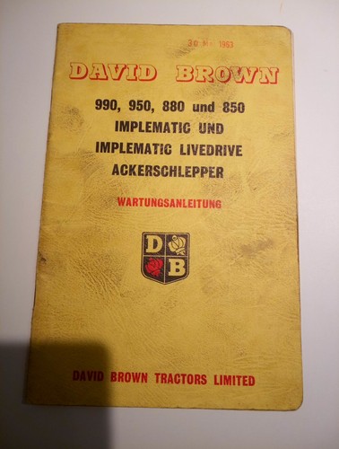 David brown wartungsanleitung - brown,