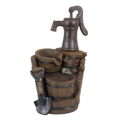 59cm brunnen holz - brunnen, stein