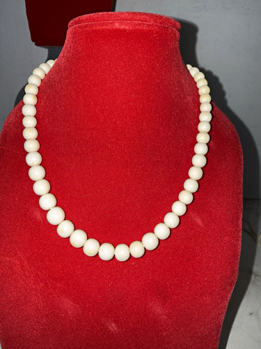Creme perlenkette halskette - creme,